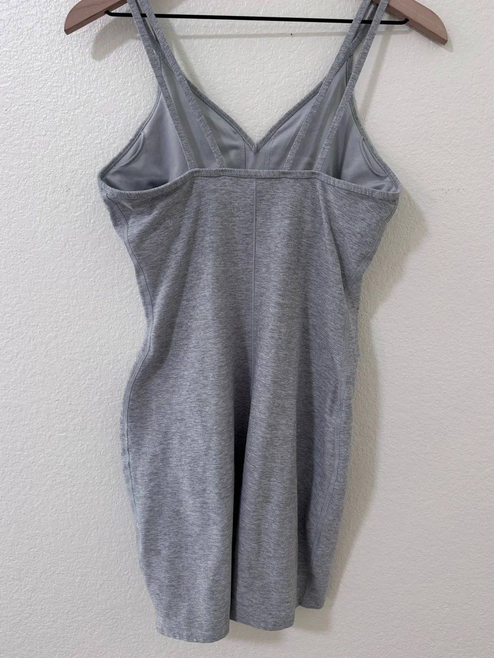 Alo Light Gray Double-Strap Romper Bodysuit